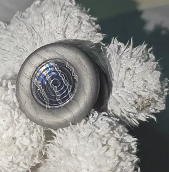Used EDC zircuti+timascus button 24.5mm*17mm Stress Relief Toy Haptic Spinner Fingertip Gyroscope Decompression Toys