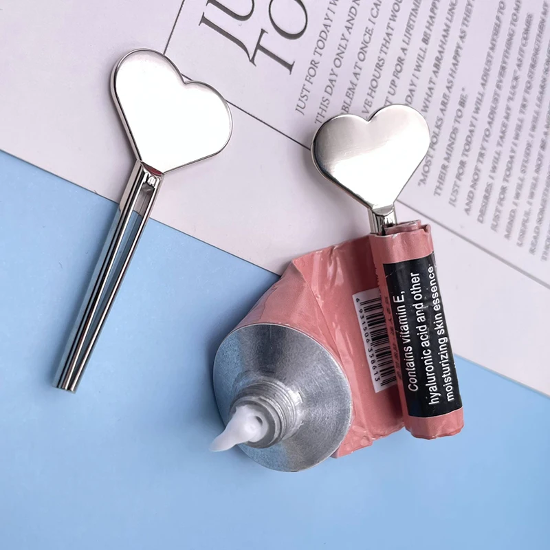 Toothpaste Squeezer Bathroom Accessories Lazy People Tube Squeezer Key Roller Set Heart Circle Shaped Hand Cream Tube Dispenser