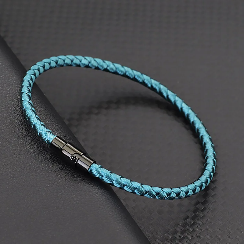 Simple Style Luck Red Keel Rope Bracelet Men Women 9 Colors Magnet Buckle Outdoor Cool Biker Charm Braslet Friendship Braclet