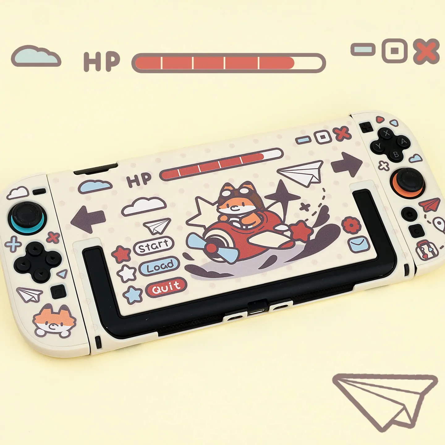 Original Flying Fox Beige Hard Case compatible with Nintendo Switch 2 – Cute Detachable Protective Shell for NS2 Console