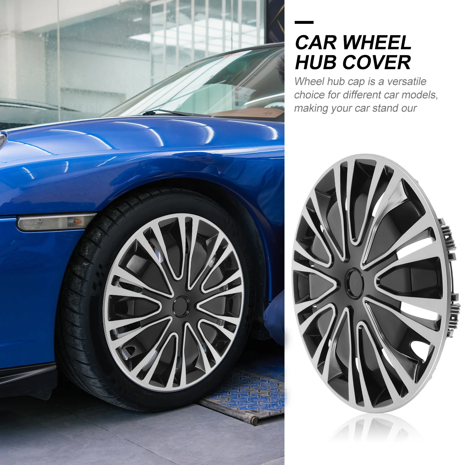 

Wheel Hub Covers for Car 18.37 Inch Iron Rim Decorative Hubcaps Replacement Automotive Wheel Hub Caps Vehicle Hub Covers