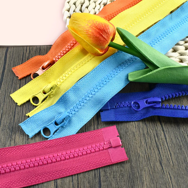 

10P 50-120cm 5# Resin Zipper for Sewing Jacket Coat Open-End Zippers Bag Clothes Zips Closure Repair Kit DIY Garment Accessories
