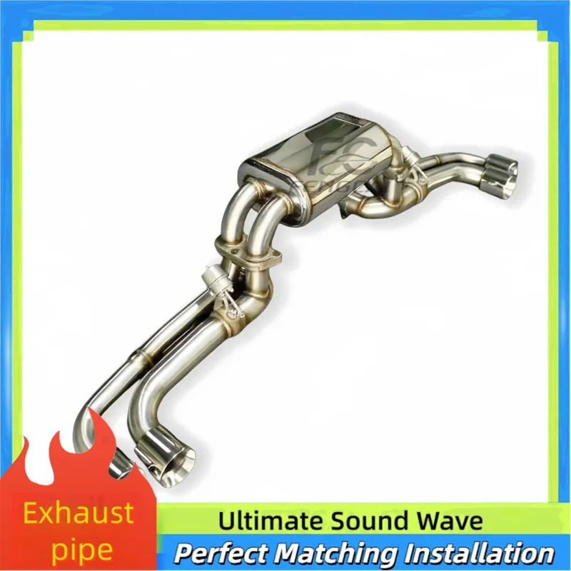 

Stainless Catback Exhaust System Muffler for Ferrari F430 4.3 2004-2009 High-performance with Valve Exhaust Pipe Racing Upgrade