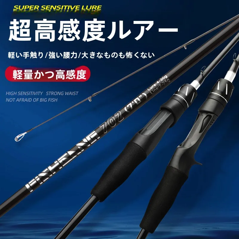 カーボンファイバールアーロッドフルセットm-lチューニング-淡水魚用-バス-パーチ-コイ釣り竿-アウトドア-キャンプ-旅行用品