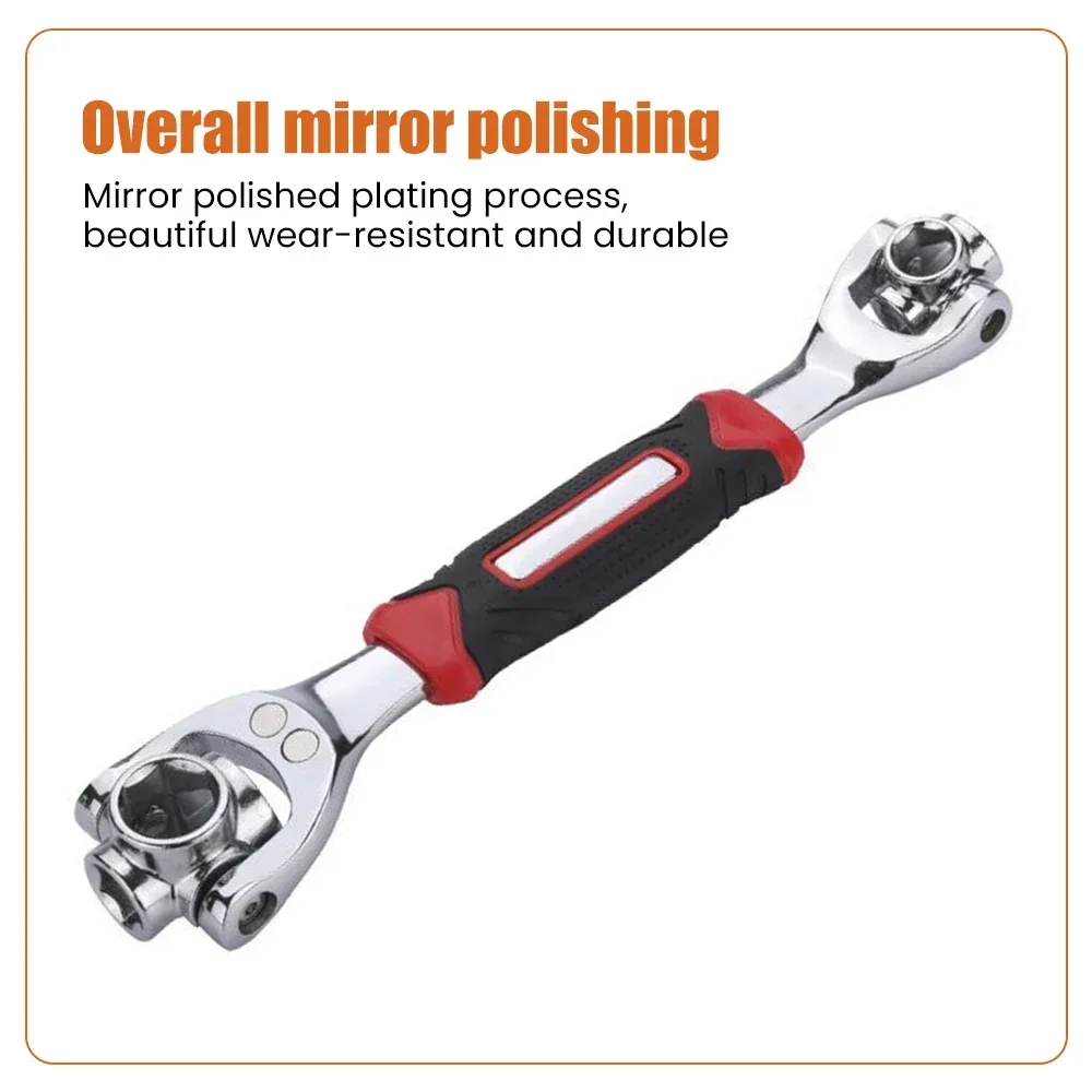 

1 шт. 52 в 1 поворотный ключ, многофункциональный комбинированный торцевой ключ, ручной инструмент для обслуживания автомобиля, мотоцикла, универсальный