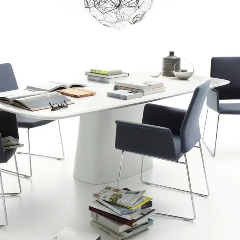 Yi She/ins French designers negotiate business minimalist Nordic restaurant rectangular solid wood dining table