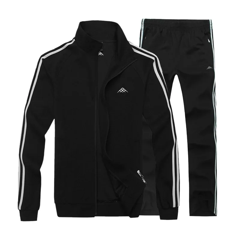 High Quality Men Tracksuit Korean Fashion Mens Sportswear Casual Man Suit Two-piece Set Jacket+pants Plus Size 8XL