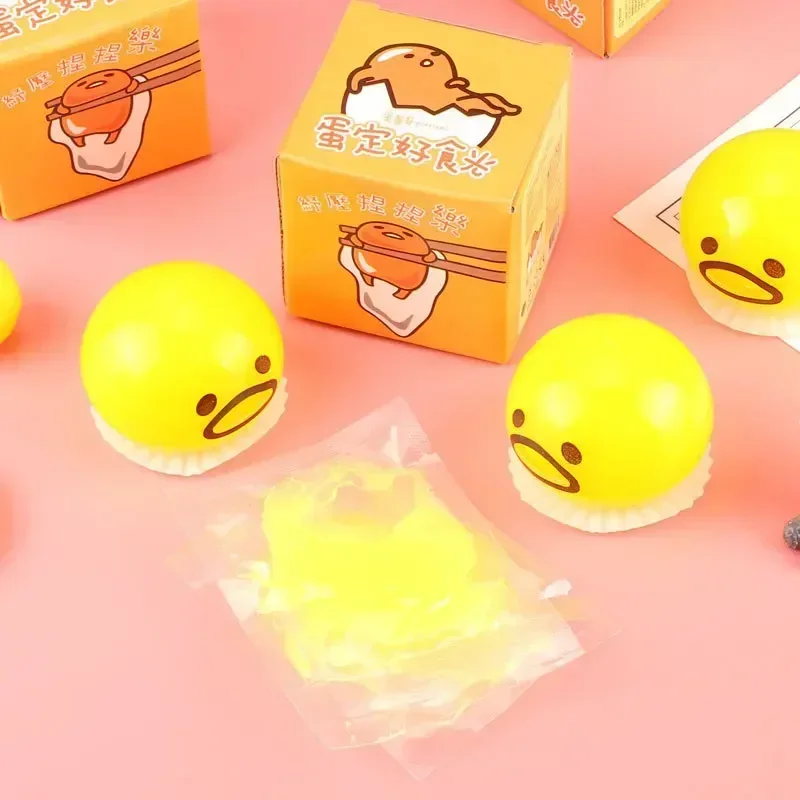 New 20PC Egg Yolk Stress Relief Balls With Yellow Goop Relieve Stress Toy Funny Squeeze Tricky Antistress Disgusting Egg Toys