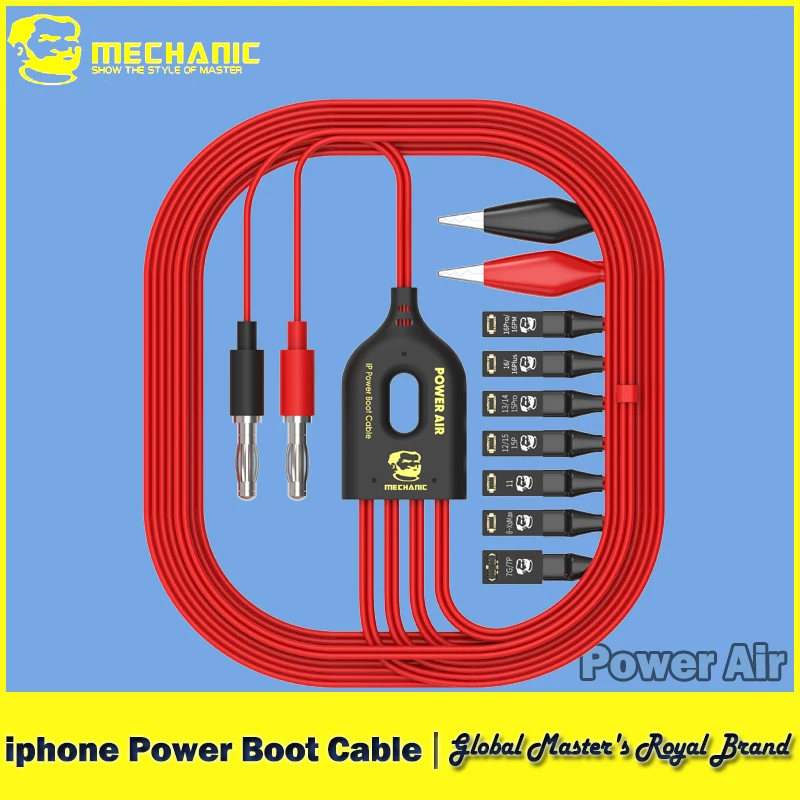 【MECHANIC】 Phone Power Air Boot Line DC Power Supply Test Cable for IPhone X 1112 13 14 15 16Pro Max Motherboard Activation Cord