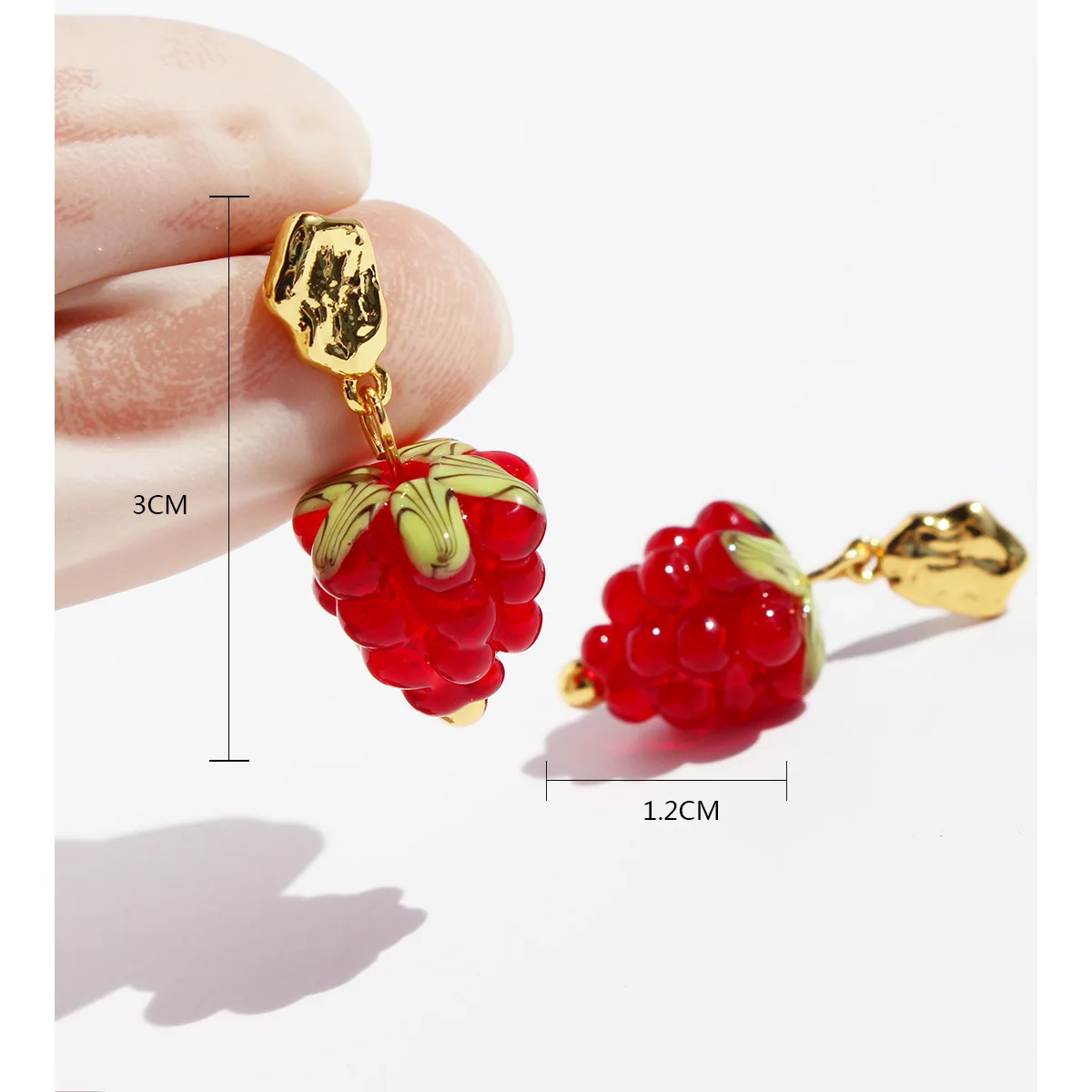 Hoop Earrings for Women Color Cherry Banana Gold Hoops Gift Dangle Drop Pendant Hanging Earrings Jewelry Geometric Stylish