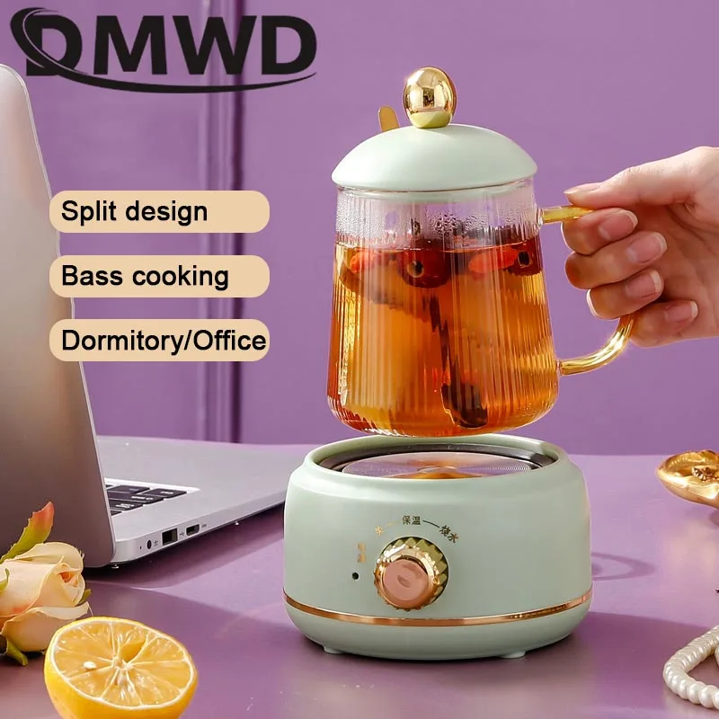 DMWD Health Cup Portable Electric Stew Cup Multi-function Boiling Cup Mini Hot Water Cup Office Flower Teapot Split Tea Boiler