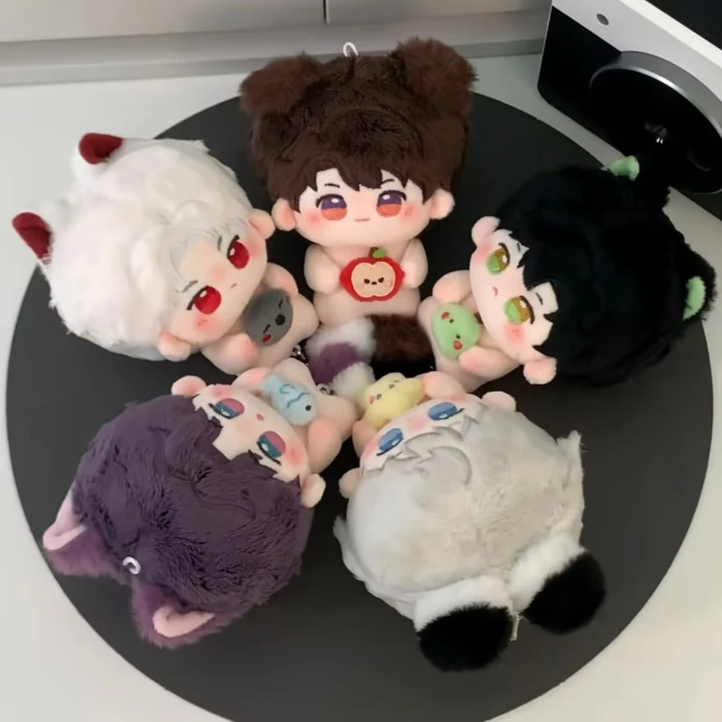 

10cm Love And Deepspace Kawaii Cotton Doll Idol Star Cosplay Soft Keychain Handmade Cartoon Mini Keyring Charm Props Toy Gift