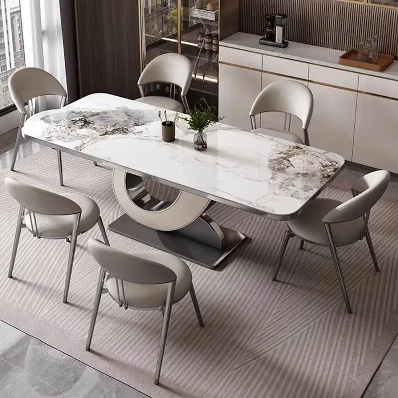 Designer Luxury Dining Table Rectangular Unique Italian Restaurant Dining Table Kitchen Nordic Mesas De Comedor Home Furniture