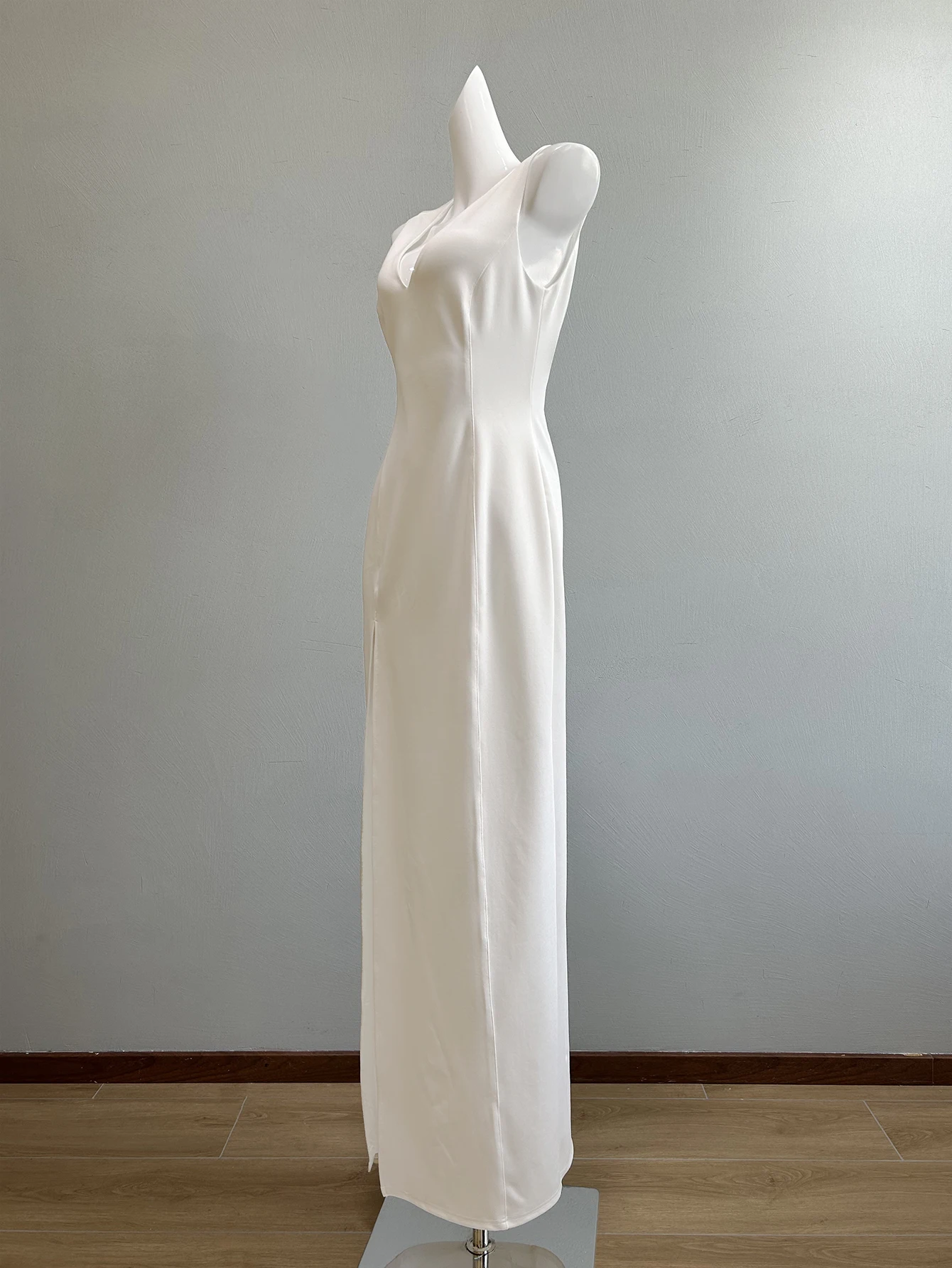 Lucyinlove Luxury Sexy Backless White Satin Evening Dresses Women Elegant Wedding Party Long Prom Cocktail Dress Vestidos image 3