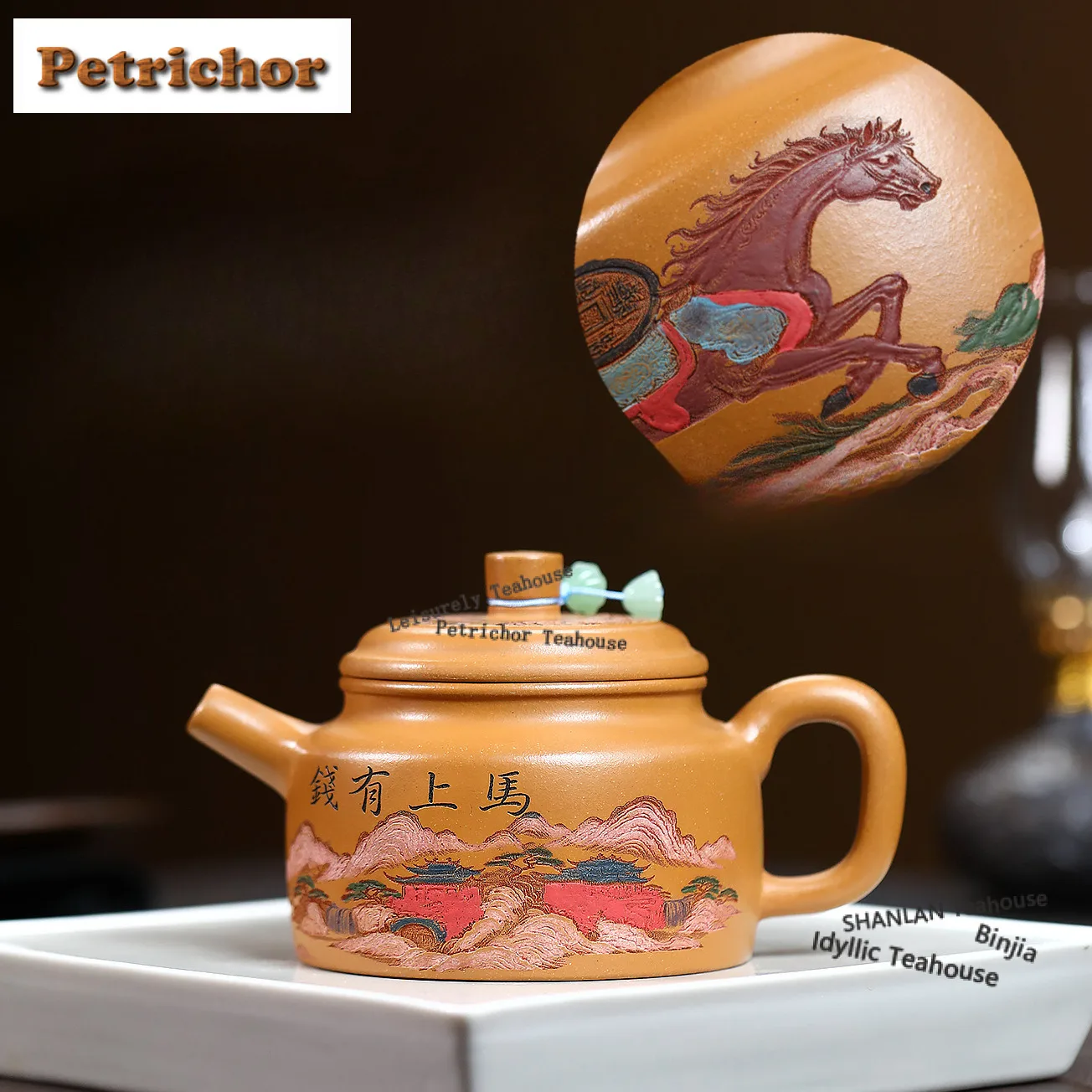 310ml Yixing Purple Clay Teapots Handmade De Zhong Pot Raw Ore Gold Section Mud Tea Making Kettle With Infuser Zisha Tea Set