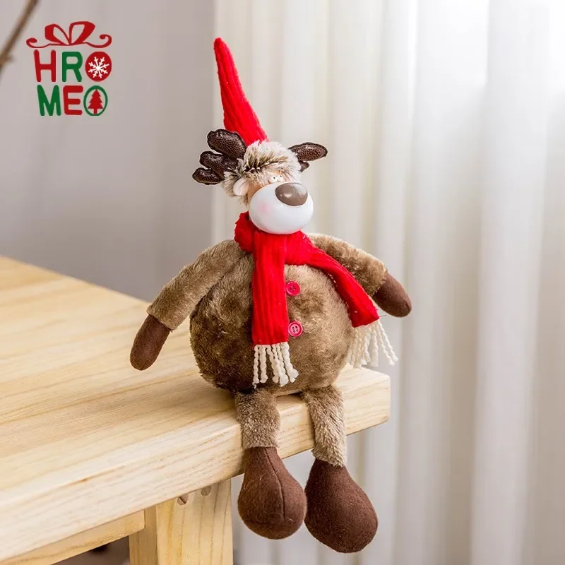 American retro desktop couple Christmas deer doll exquisite soft pottery Christmas gift doll gift