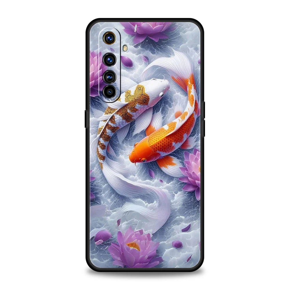 Cartoon Fish Phone Case for Oppo A17 A12 A57 A74 A16 Find X5 X6 A52 A53 A54 A15 Reno 6 Z 7 Pro A9 2020 5G Silicone Shell Capas