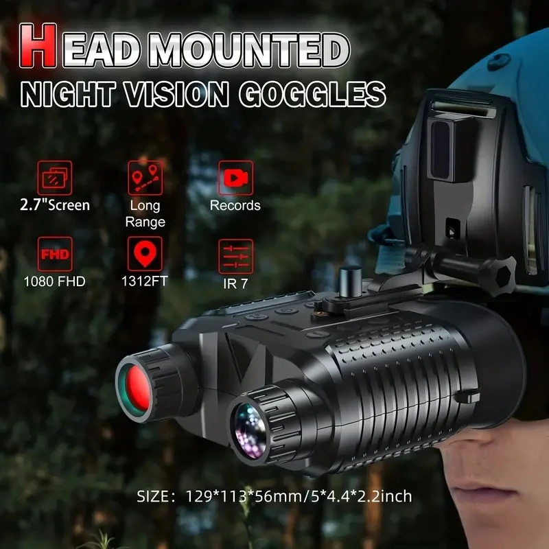 Night Vision Device HD Infrared Binoculars IP54 Waterproof Digital Zoom Outdoor Goggles  For Camping Hunting Full Dark 400M