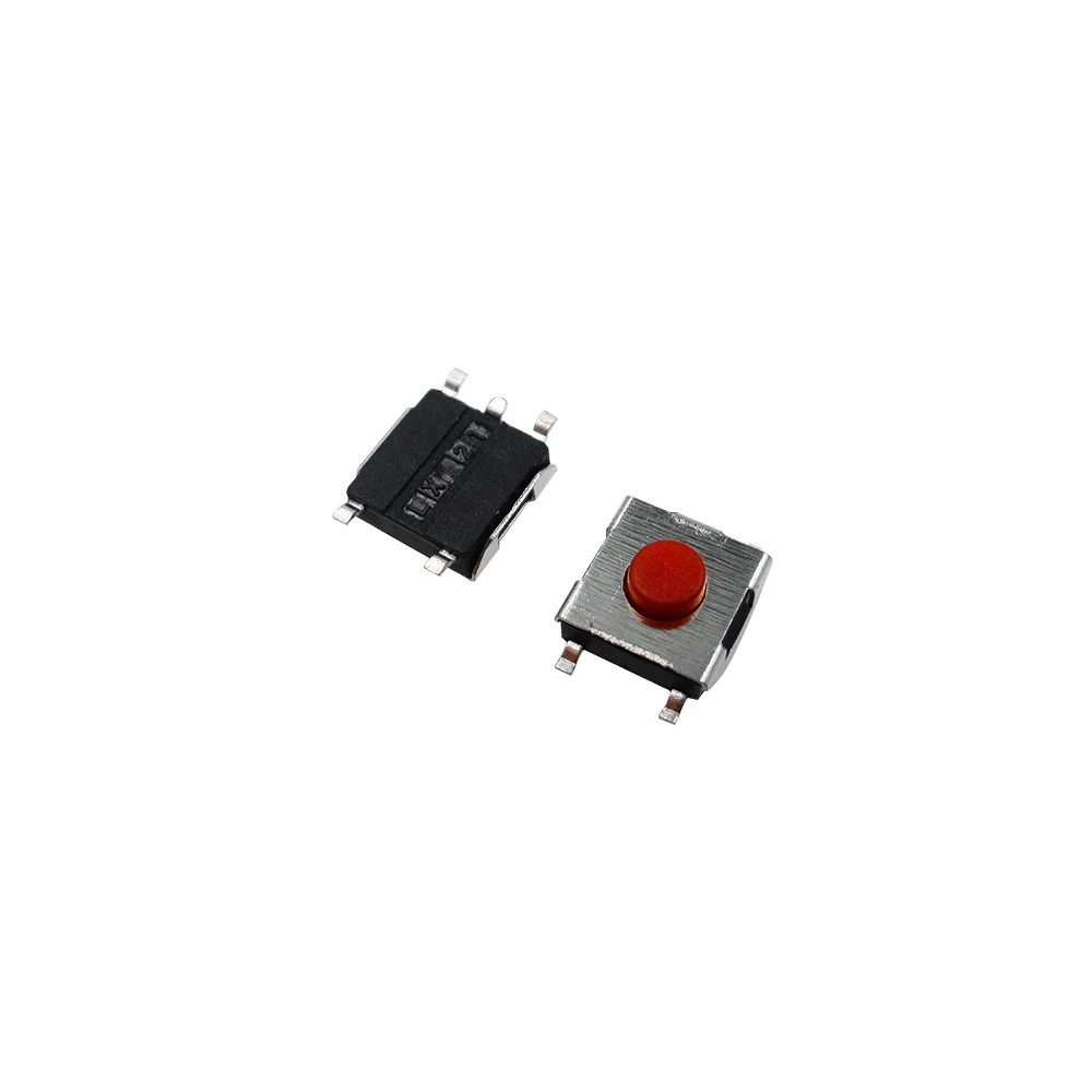 100pcs/Lot 4 Foot Patch Switch 6 X6x3.1 Red Push Button Switch 4P Small Switches 6*6*3.1