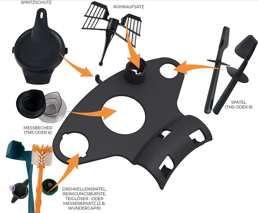 Kitchen Storage Rack Holder Space For Up To 5 accessories  Suitable for Thermomix Accessories TM5 TM6