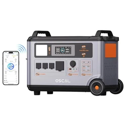 Estación de energía OSCAL 3600Wh – Batería LFP con enchufes 9000W