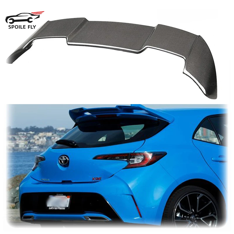 2019 2020 2021 2022 To Up For Toyota Corolla E210 5 Door Hatchback Rear Trunk Wing Lip Spoiler ABS Materail By Glossy Black