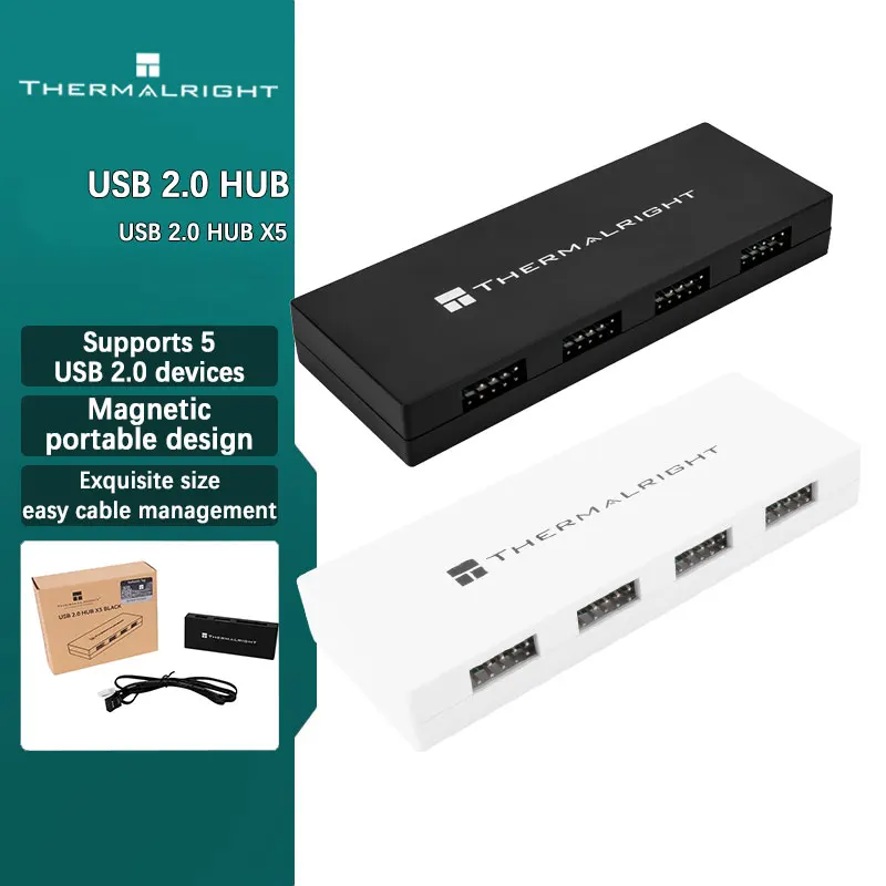 

Thermalright USB 2.0 HUB X5 5 портов 9-контактный USB-концентратор решает проблему непрофейных USB 2.0 на материнской плате