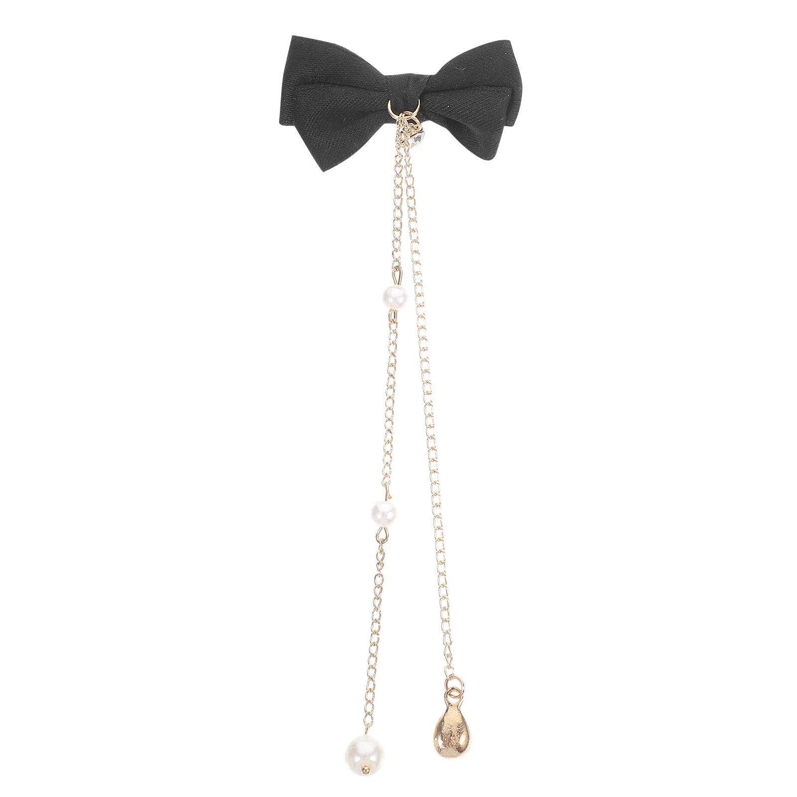 

2pcs Hair Bow Clip Butterfly Bowknot Barrette For Women Girls Dangle Chain Tassel Hairpin Back Hair Clip Party Wedding Decor