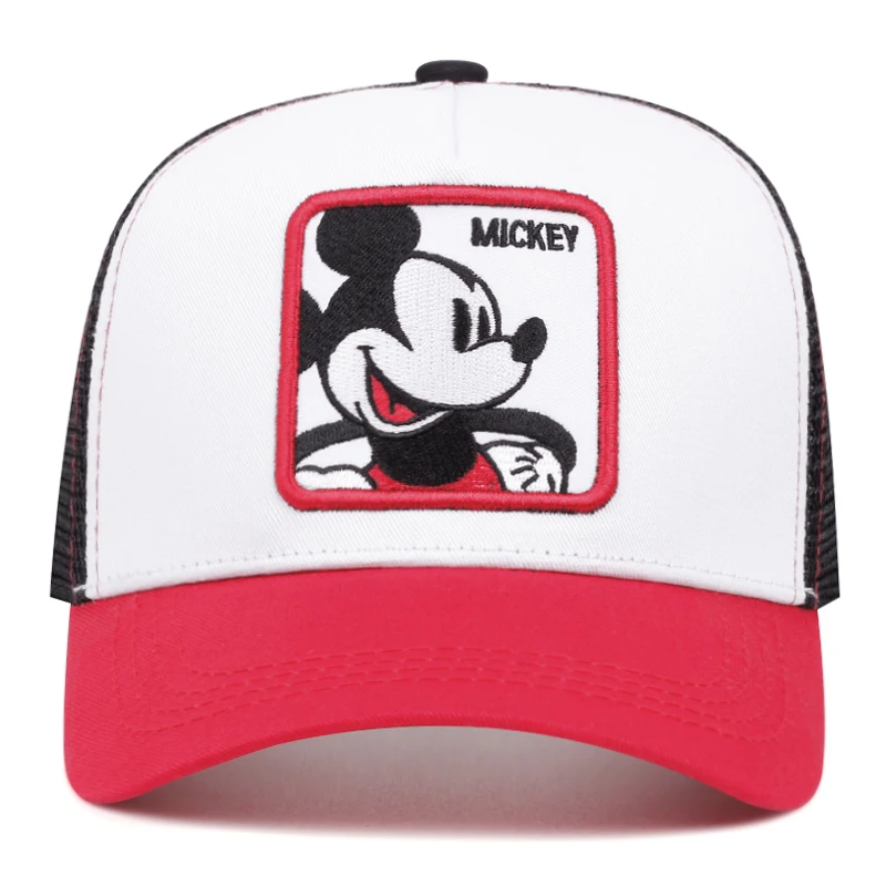 Mickey Donald cartoon baseball cap Summer outdoor breathable mesh hat American trucker hat