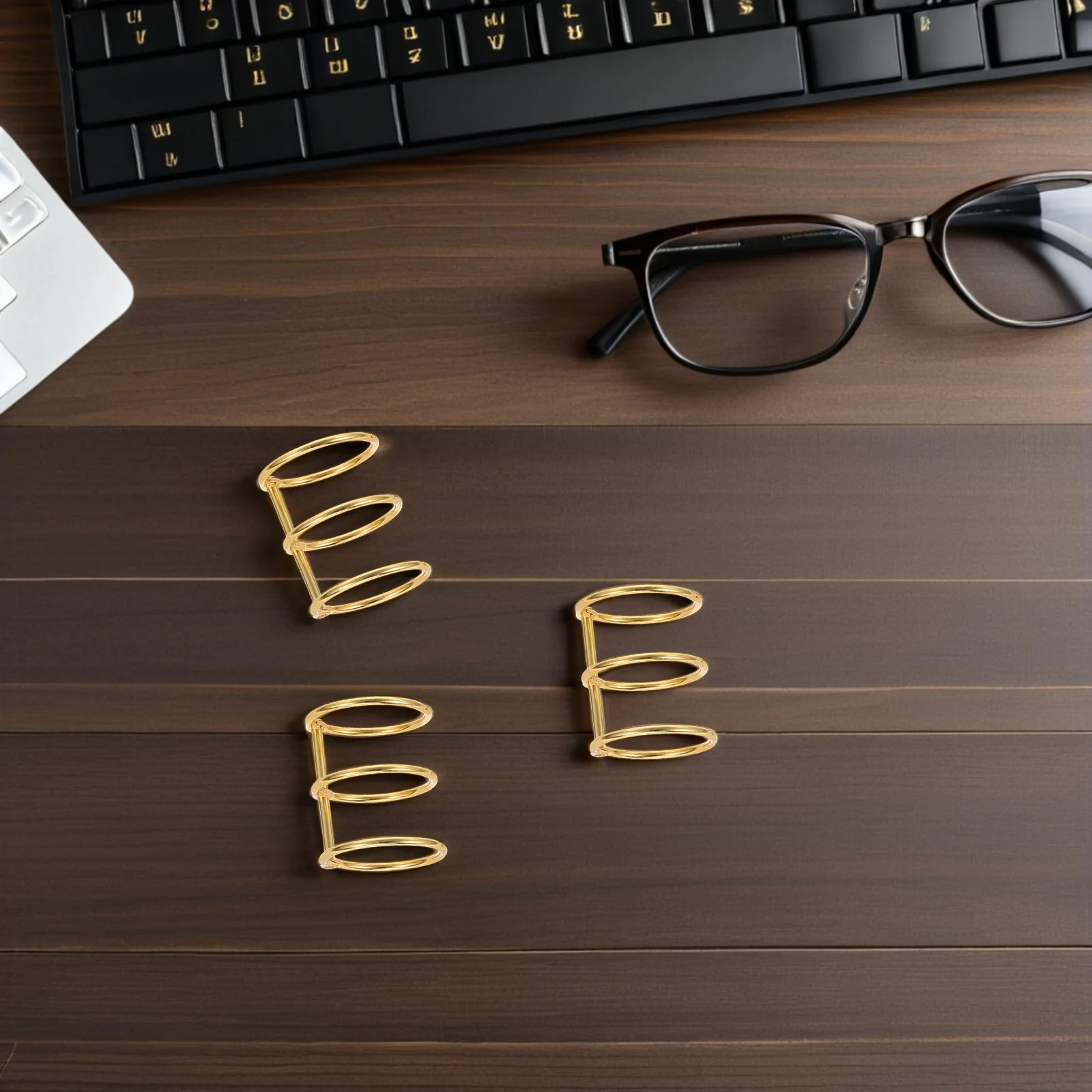 10Pcs Smooth Finish Metal Binder Rings 30Mm Large 3-Hole Binding Rings for Binders Note Cards DIY Journals Ring Binder Clips