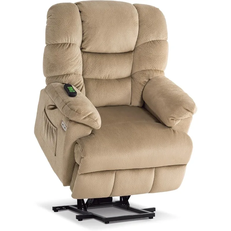 

Lay Flat Dual Motor Power Lift Recliner Chair Sofa with Adjustable Headrest for Elderly People, Infinite Position