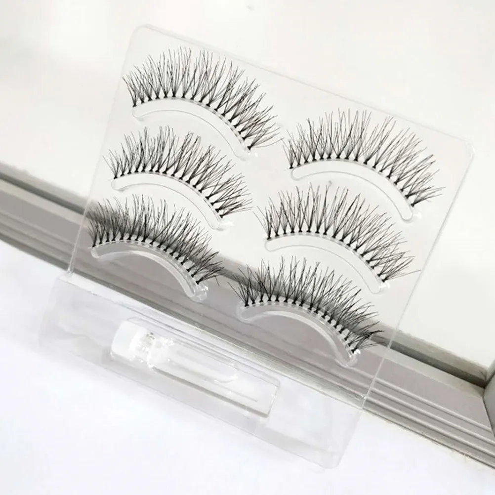 3 Pairs Soft Flexible False Eyelashes – Natural Long Volume Dense Lashes for Everyday Wear