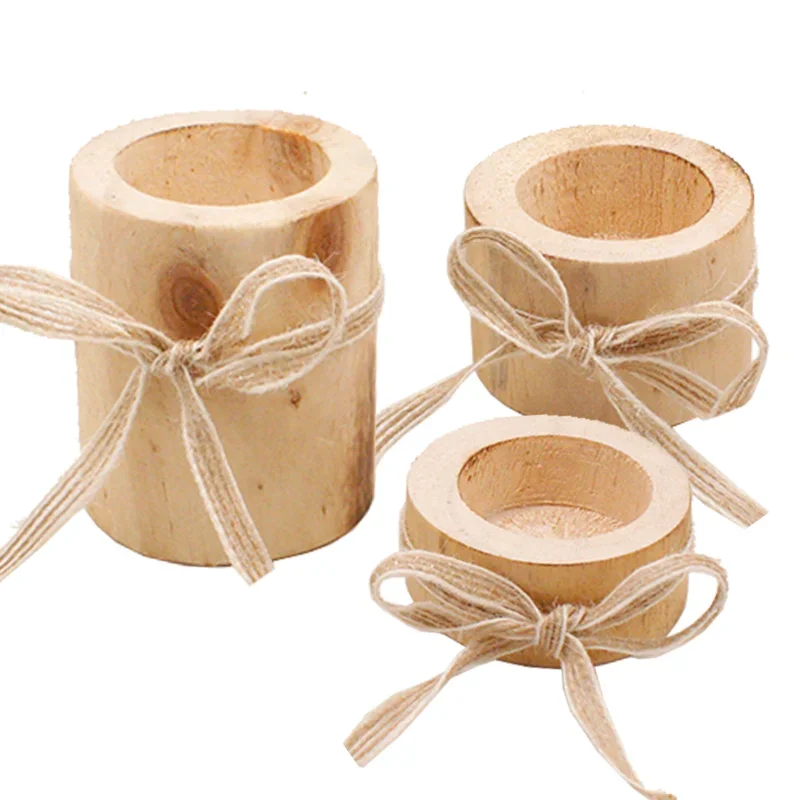 

Wooden Tealight Candle Holder Handmade Votive Tea Light Candles for Rustic Wedding Baby Shower Favors Party Birthday Decoration