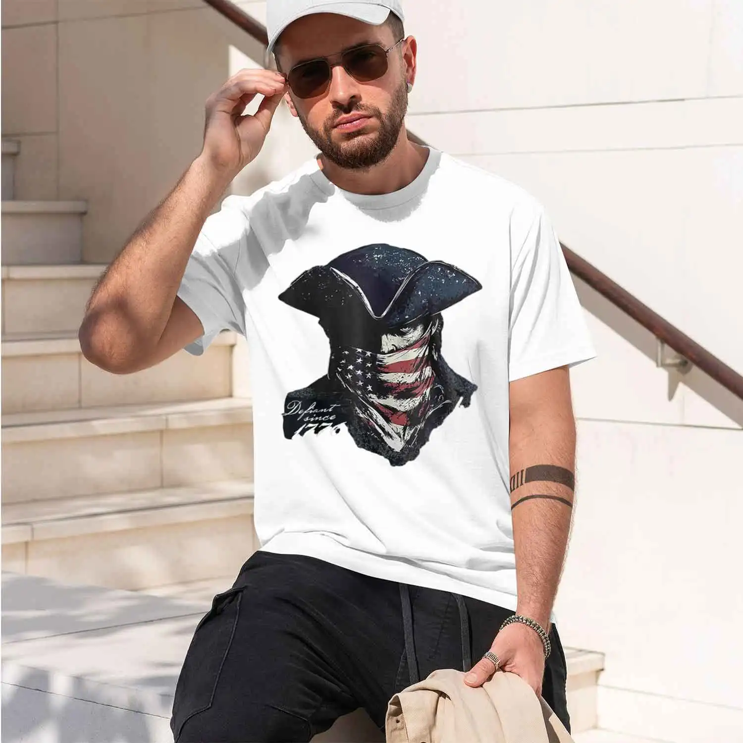 Defiant Since 1776 T-Shirt 2026 New Model Short-sleeve crewneck T-Shirt Classic Casual Multiple Colors and Sizes for Daily Wear