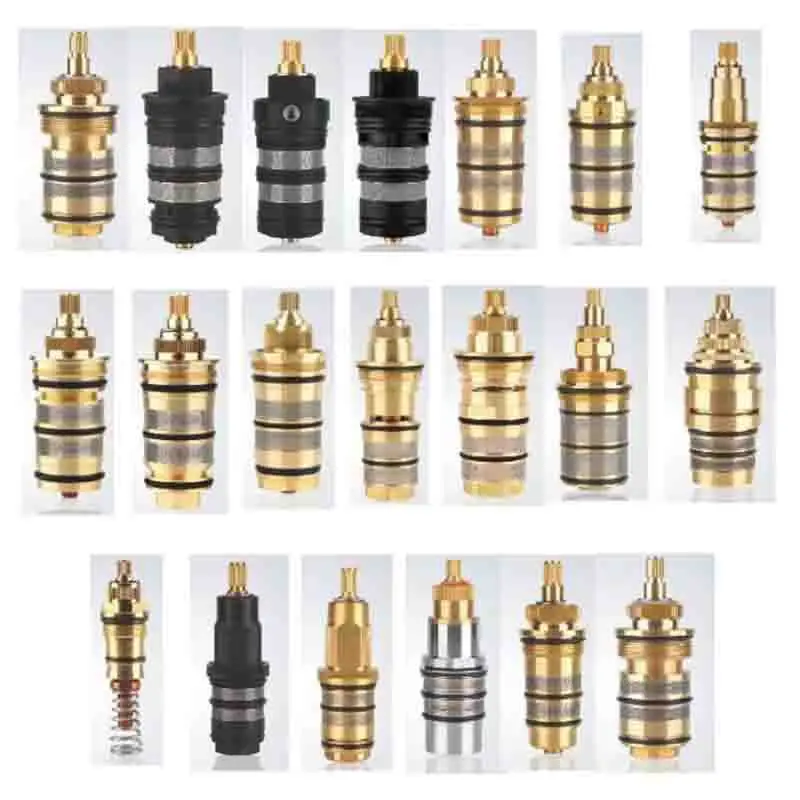 All-copper Thermostatic Valve Core Shower Faucet Temperature Control Accessories Hot and Cold Temperature Control Valve Core