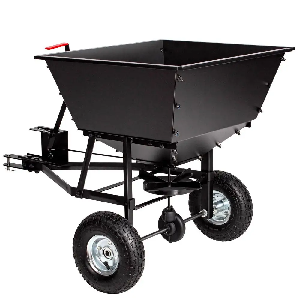 Tow-Behind Broadcast Spreader 130 lbs Capacity Heavy Duty Fertilizer and Seed Spreader with Adjustable Flow Control Lever,10