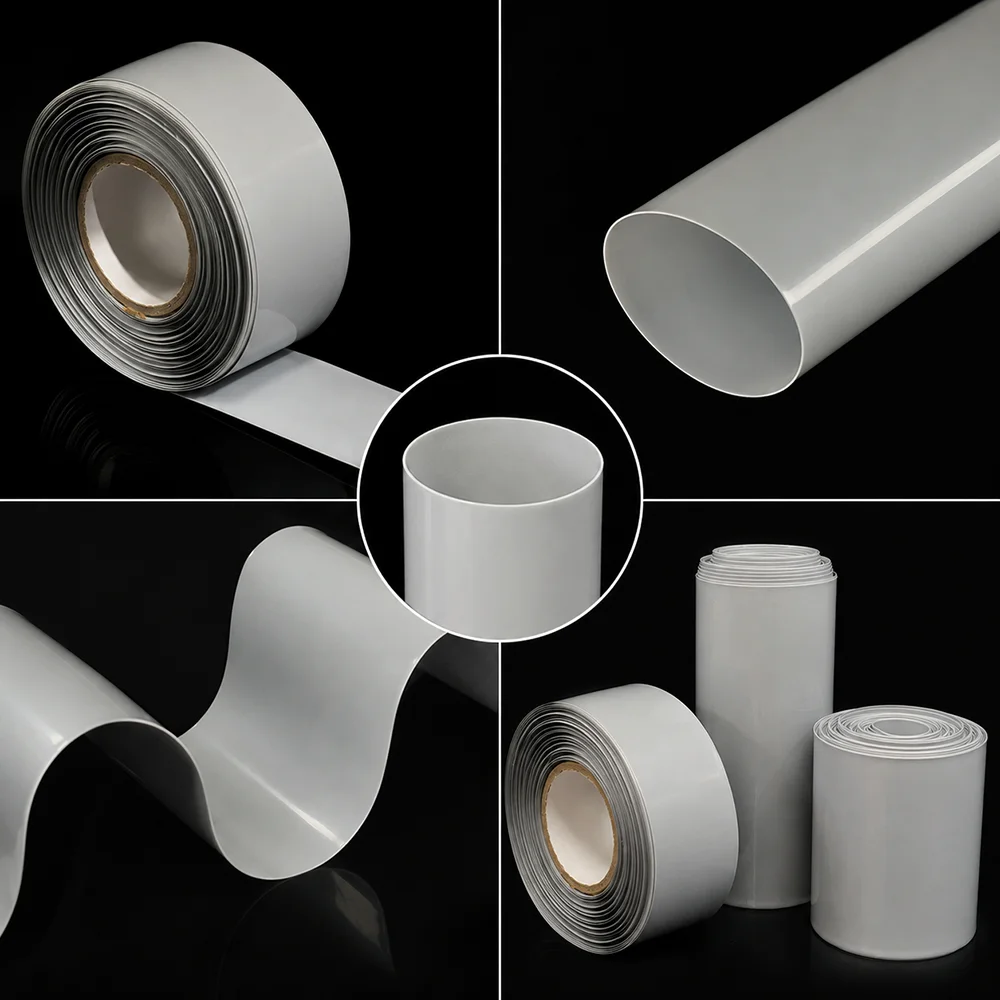 10/5/2M Gray  PVC Heat Shrink Sleeve Wide Size 30-300mm Waterproof sealing/wiring protection heat shrink tubing