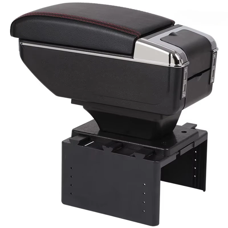 Center console storage box Car armrest Single double layer storage box with USB charger