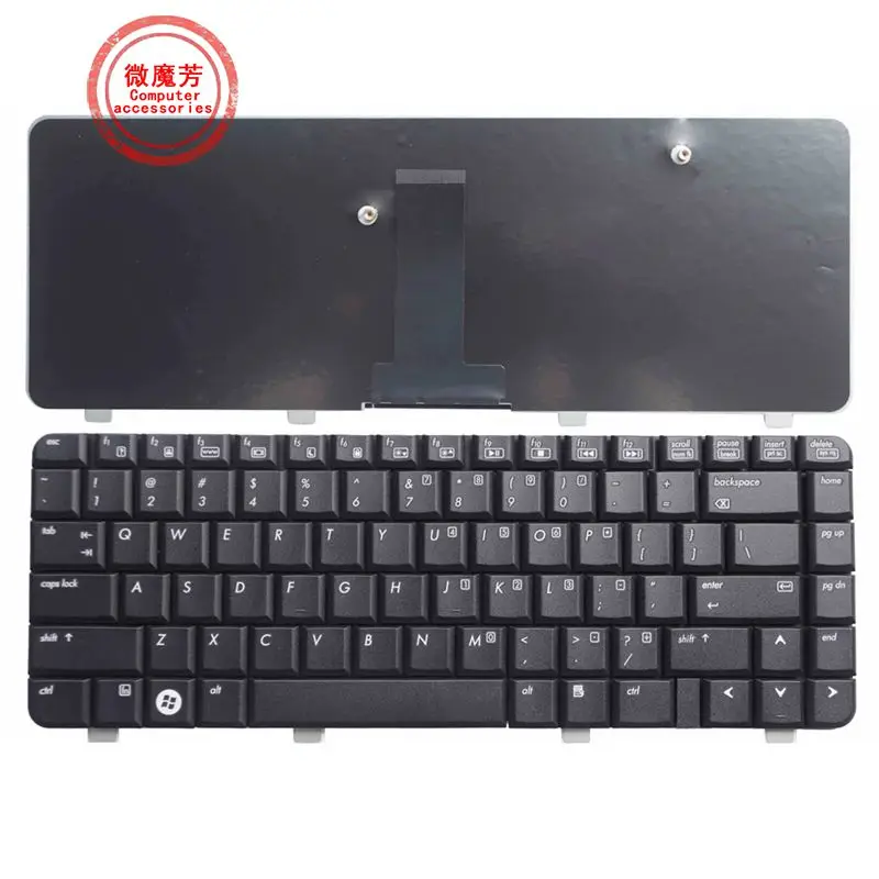

New US English laptop keyboard FOR HP 500 520 HP500 black 438531-001 K061102A1 PK130100300