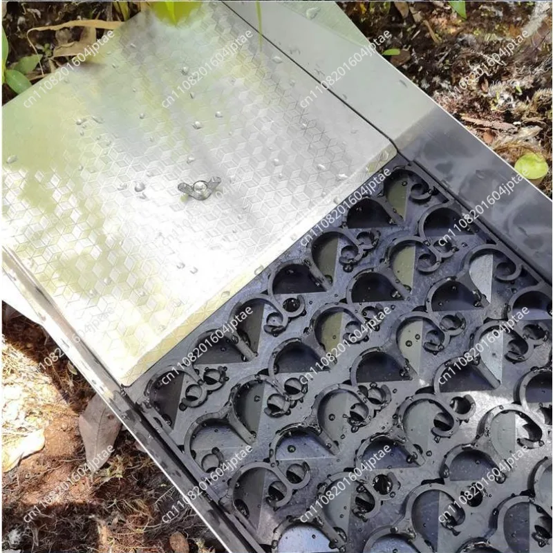 Outdoor Portable Gold Sluice Box - Unpowered Gold Washing Chute with Rubber Mats | Manual Placer Gold Panning Tool