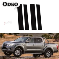 Pilar de ventana de coche, postes, cubierta embellecedora de puerta, pegatinas, calcomanía para Nissan Navara Frontier NP300 Crew Cab 2018 2019 2020 2021, accesorios
