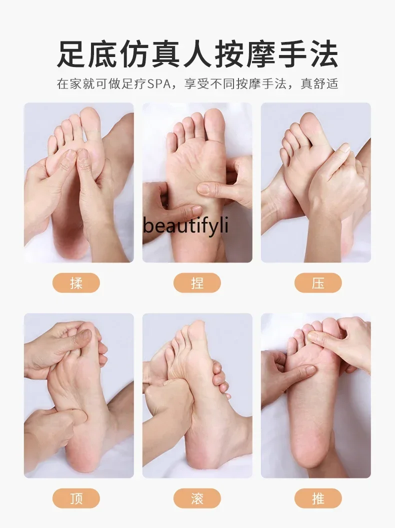 SS NewHolographic Energy Health Foot Bath Bucket Massage Heated Sweat Steam Bucket Household Foot Therapy Deep Bucket