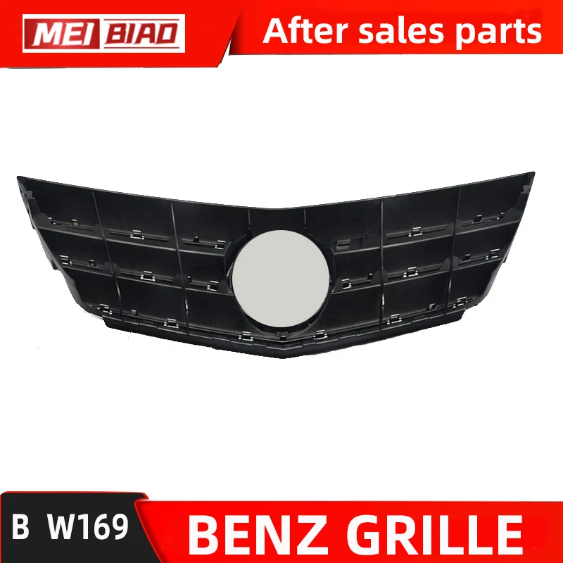 For Mercedes Benz B Class W169 Grille Middel Net Front Center Bunper Grill Silver Replace Part Car Auto