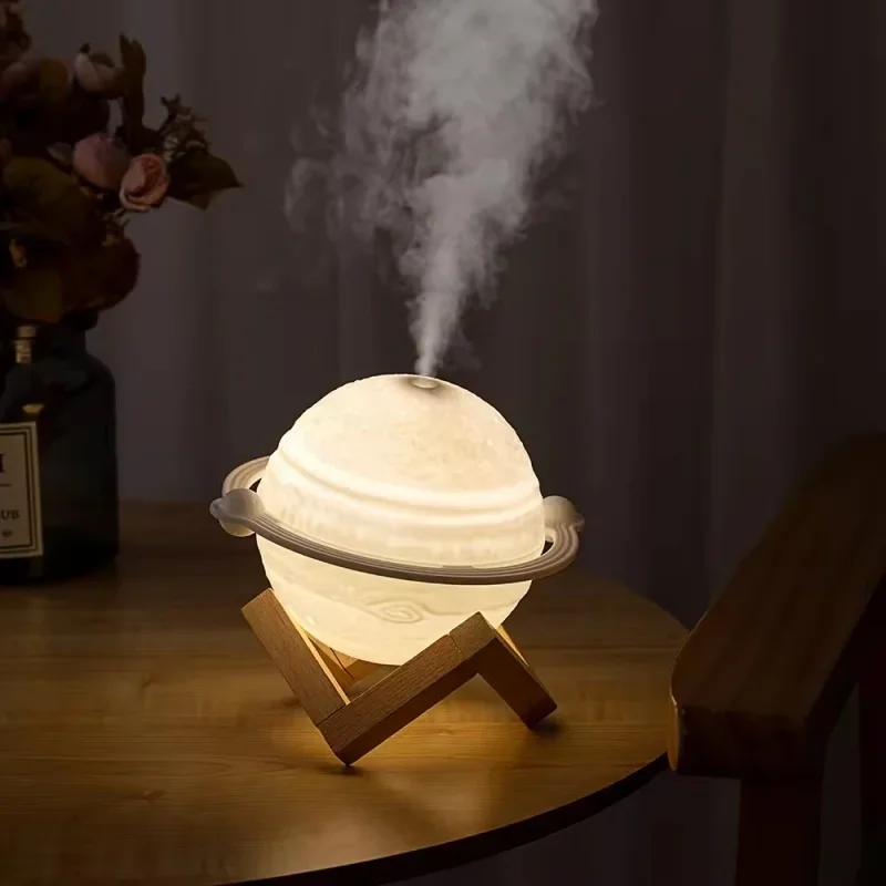 Air Humidifiers Colorful Night Lights Jupiter Night Light Aroma Diffuser USB Saturn Bedroom Air Purifier Humidifier