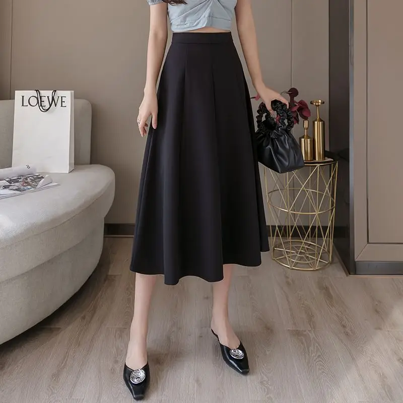 Skirts For Women Black Maxi Womens Skirt Zipper Long High Waist Clothing Offer High Quality Luxury Premium Quality Korean Style