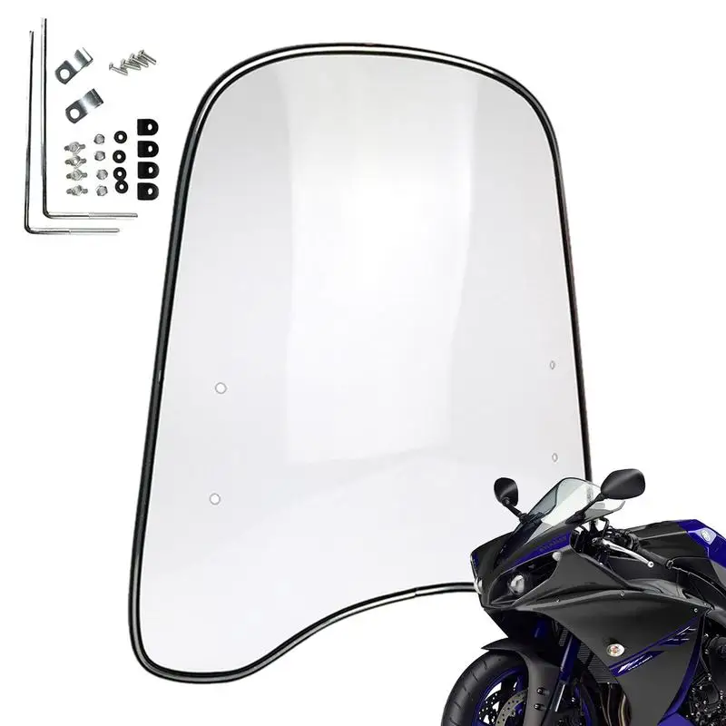 Universal Motorcycle Windshield Extension Universal PC Windshield With Widened Edging Wind Deflector For Motorcycle Electric Car