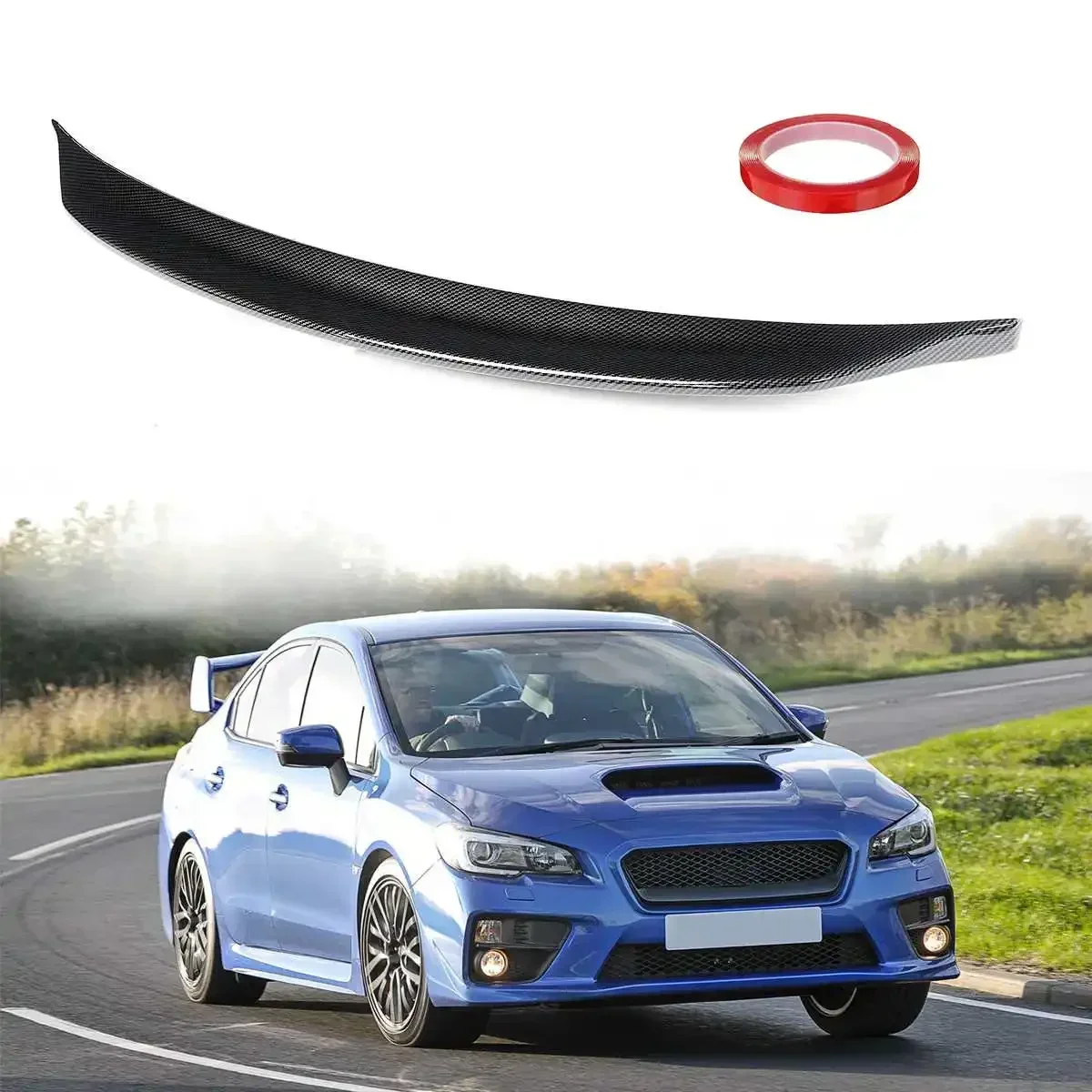 

New Real Carbon Fiber High Kick Car Rear Trunk Racing Spoiler Wing Lip For Subaru WRX STI VA1 VA2 2015-2021 Car Accessories