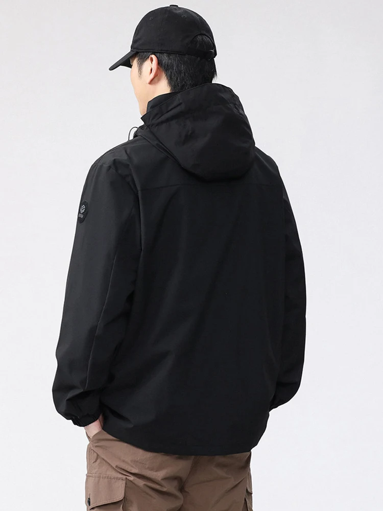 Autumn Men's Hiking Jackets Detachable Hood Windbreaker Windproof Outdoor Waterproof Coats With Breathable Inner Layer Coat