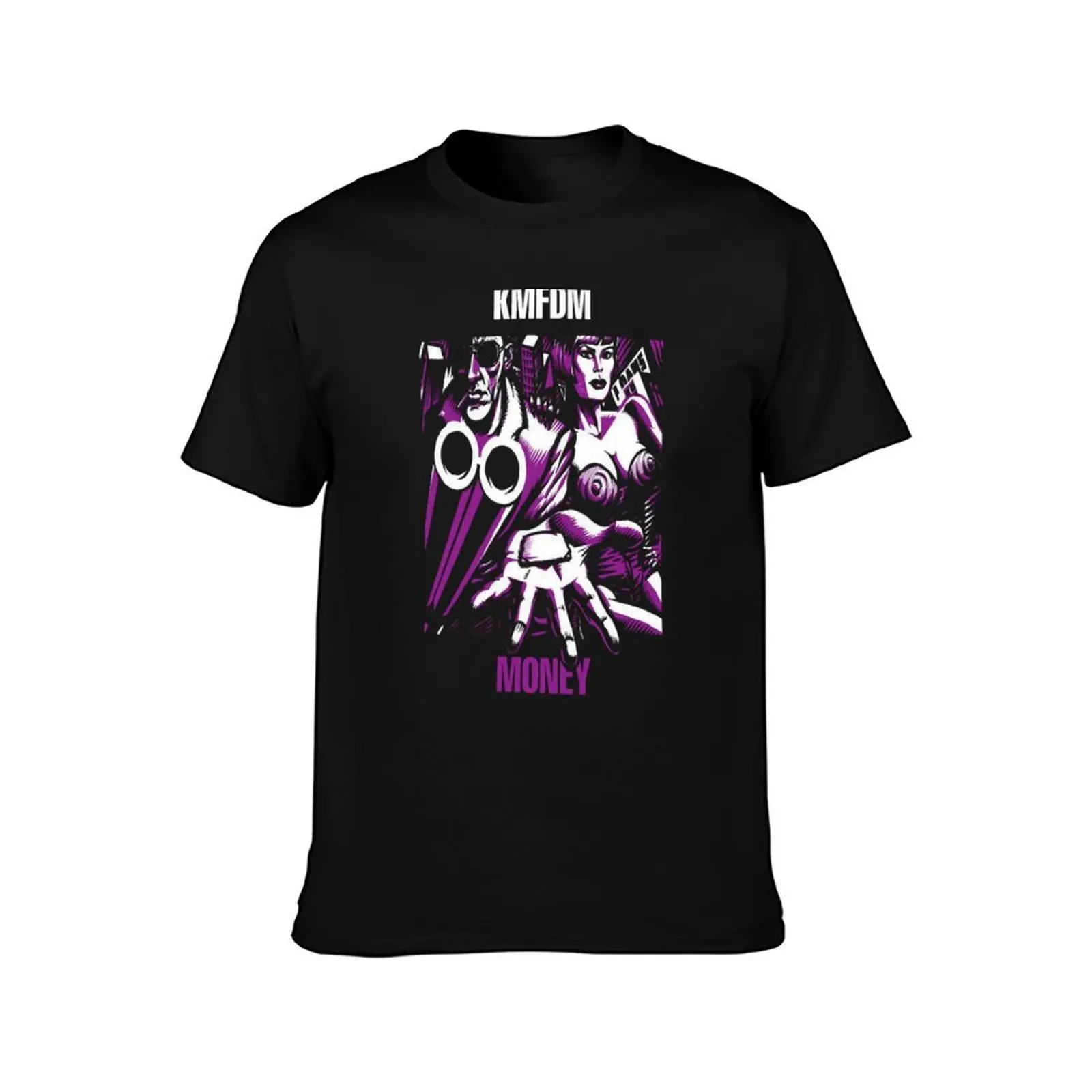 KMFDM T-Shirt, Summer Casual Cotton Tee, Oversized Streetwear Tops, Vintage Graphic Print, Loose Fit Short Sleeve, 100% Cotton