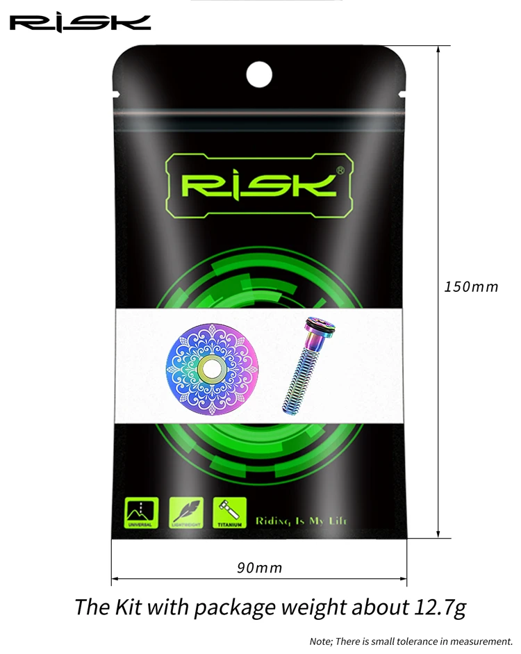 Risiko Fahrrad Titan legierung Headset Vorbau obere Kappe Abdeckung m6x30 Schraubens ch raube für Vorderrad gabel Steuerrohr 1 1/8mm (28,6 ") gewinde los – Detail 7